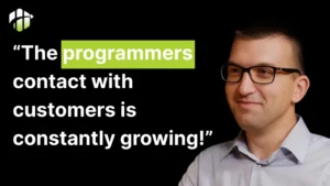 The programmers contact with customers is constantly growing